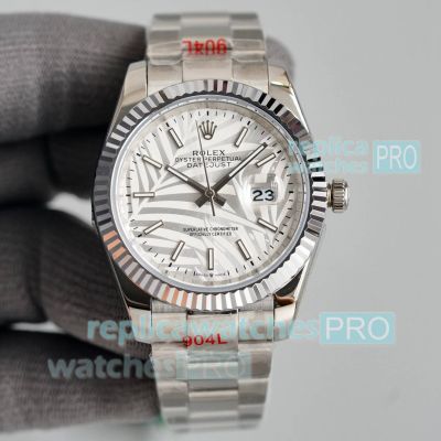 AAA Copy Rolex Datejust II Citizen 8215 Silver Palm Face Oyster Perpetual Watch 